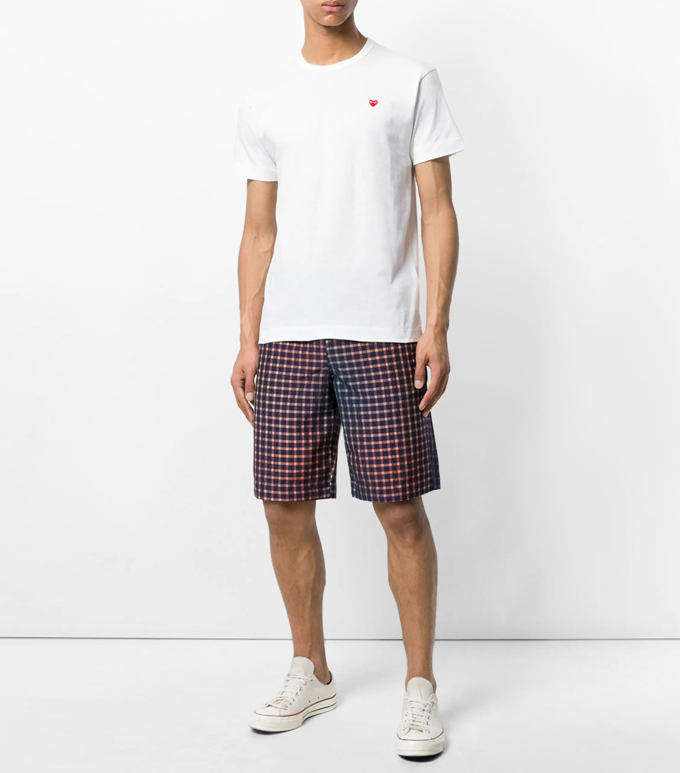 Playera cuello redondo manga corta con logotipo Hombre